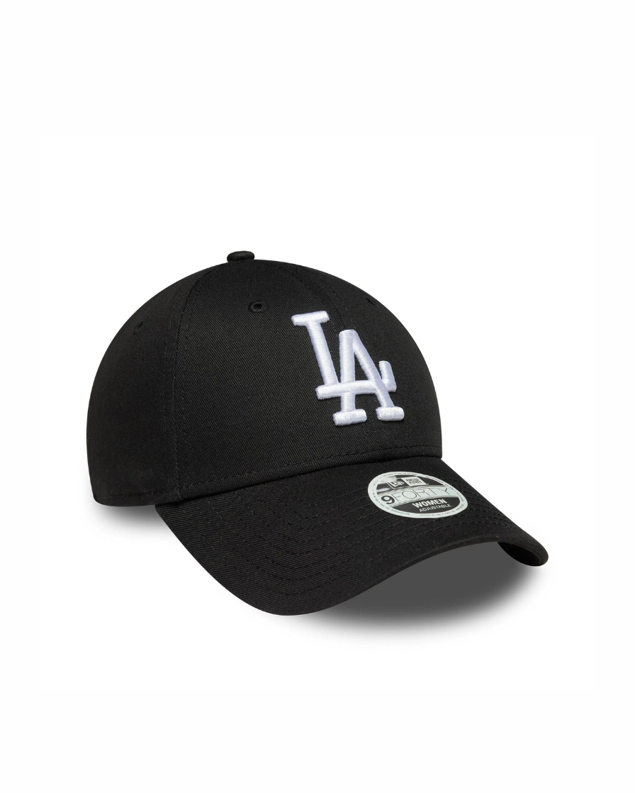 New era LA Dodgers Womens MLB League Essential Black 9FORTY Adjustable Cap
