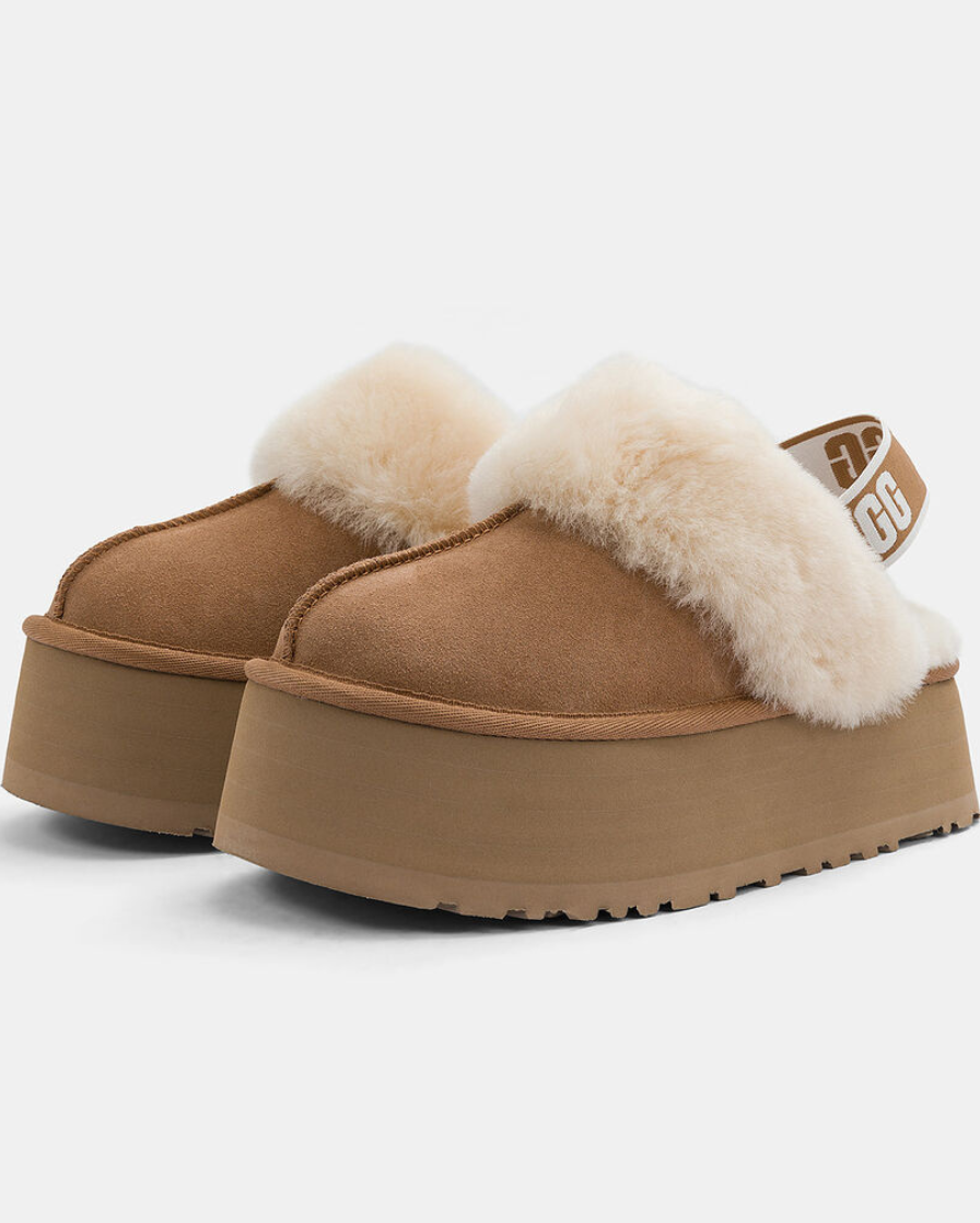 Ugg Funkette Con Plataforma Marrón