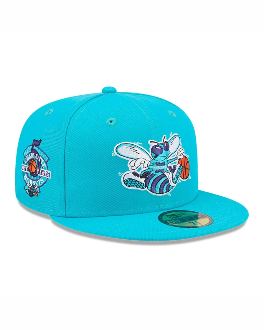 Charlotte Hornets NBA Hardwood Classic Turquoise 59FIFTY Fitted Cap