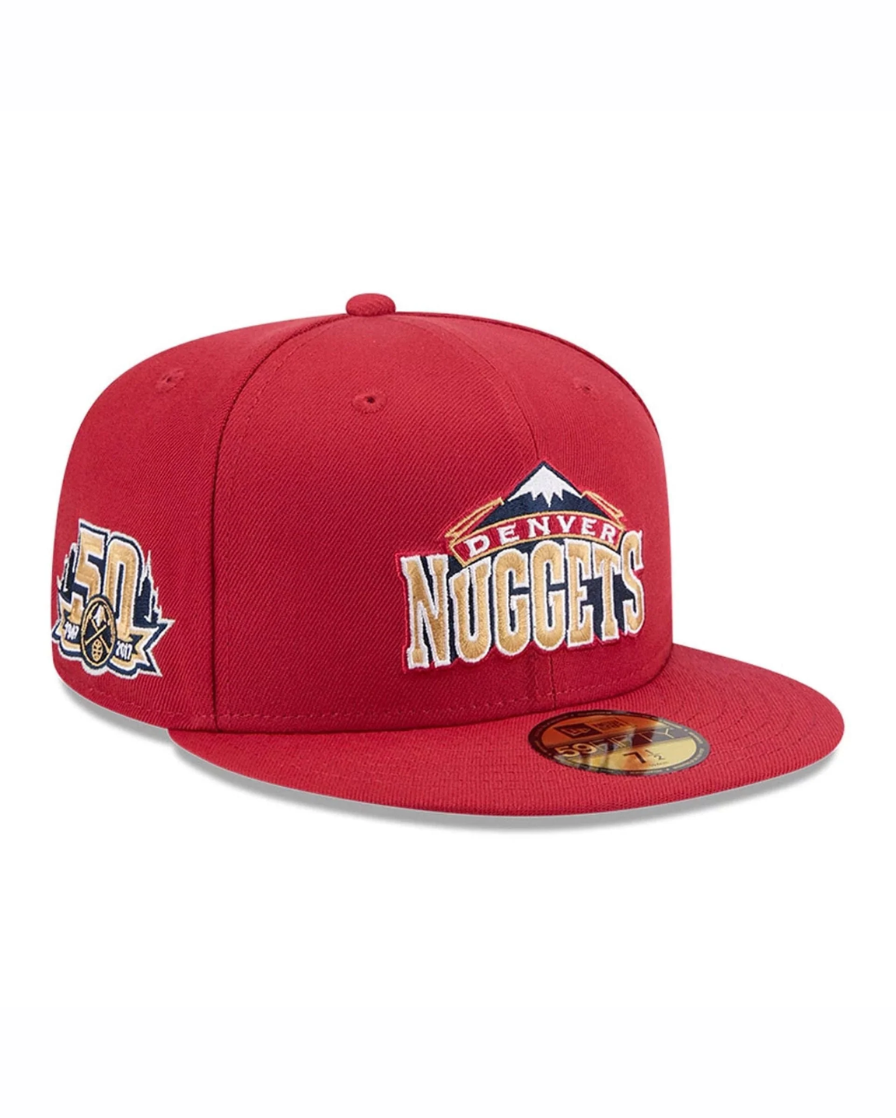 Denver Nuggets NBA Hardwood Classic Dark Red 59FIFTY Fitted Cap