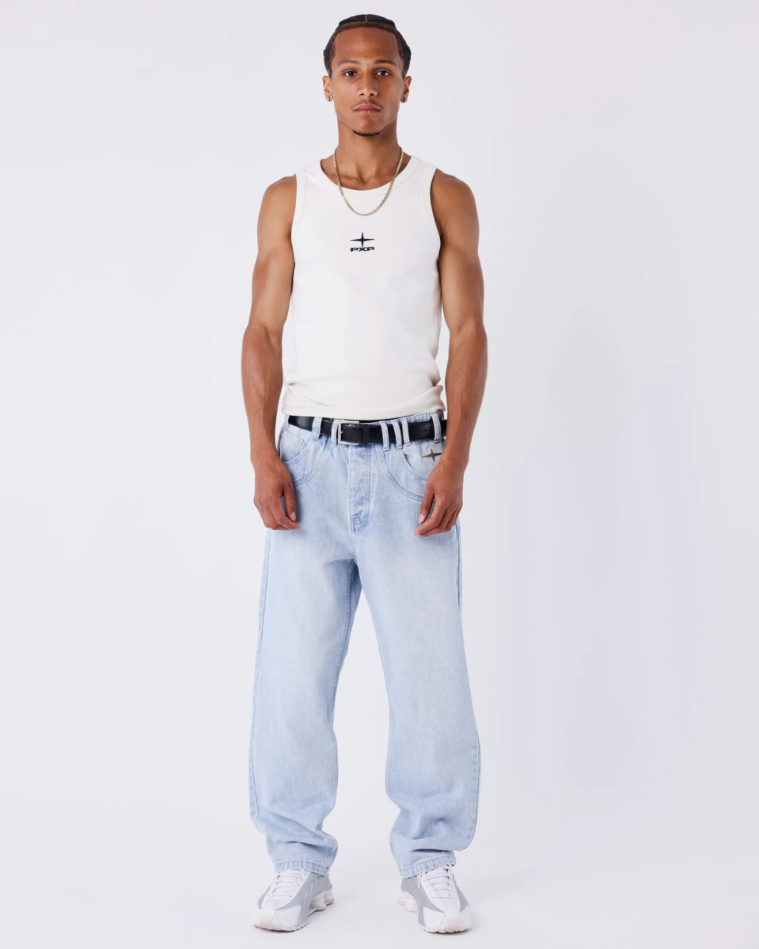 PXP VAQUERO RECTO EN DENIM AZUL CLARO LAVADO