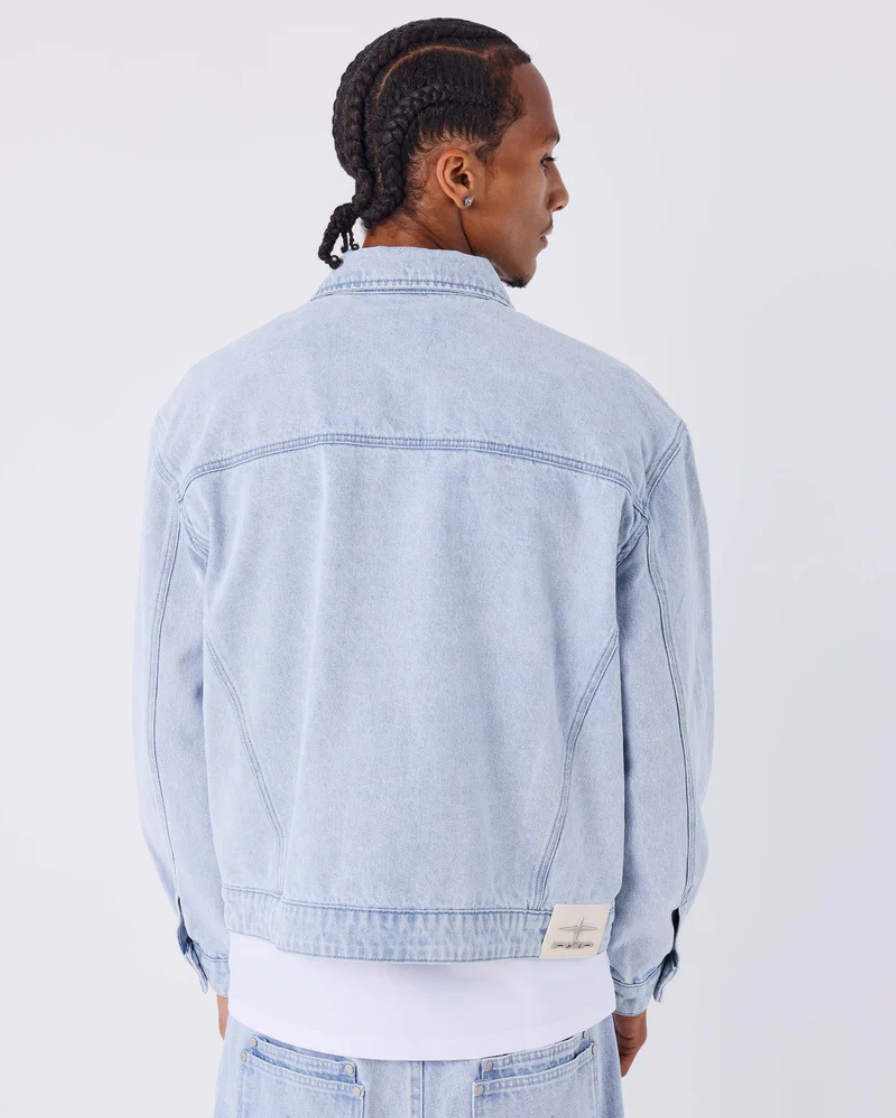 Pxp CHAQUETA DE MEZCLILLA DESGASTADA