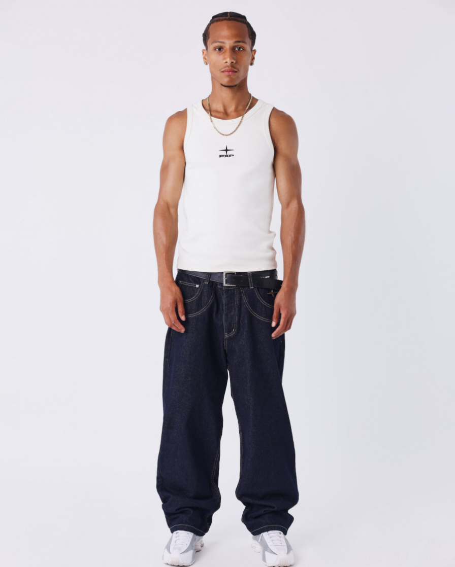 Pxp JEAN BAGGY EN DENIM CRUDO