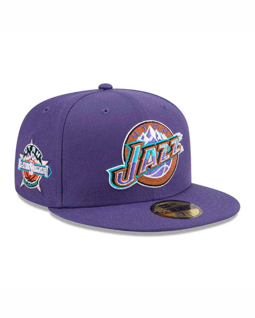 Utah Jazz NBA Hardwood Classic Dark Purple 59FIFTY Fitted Cap