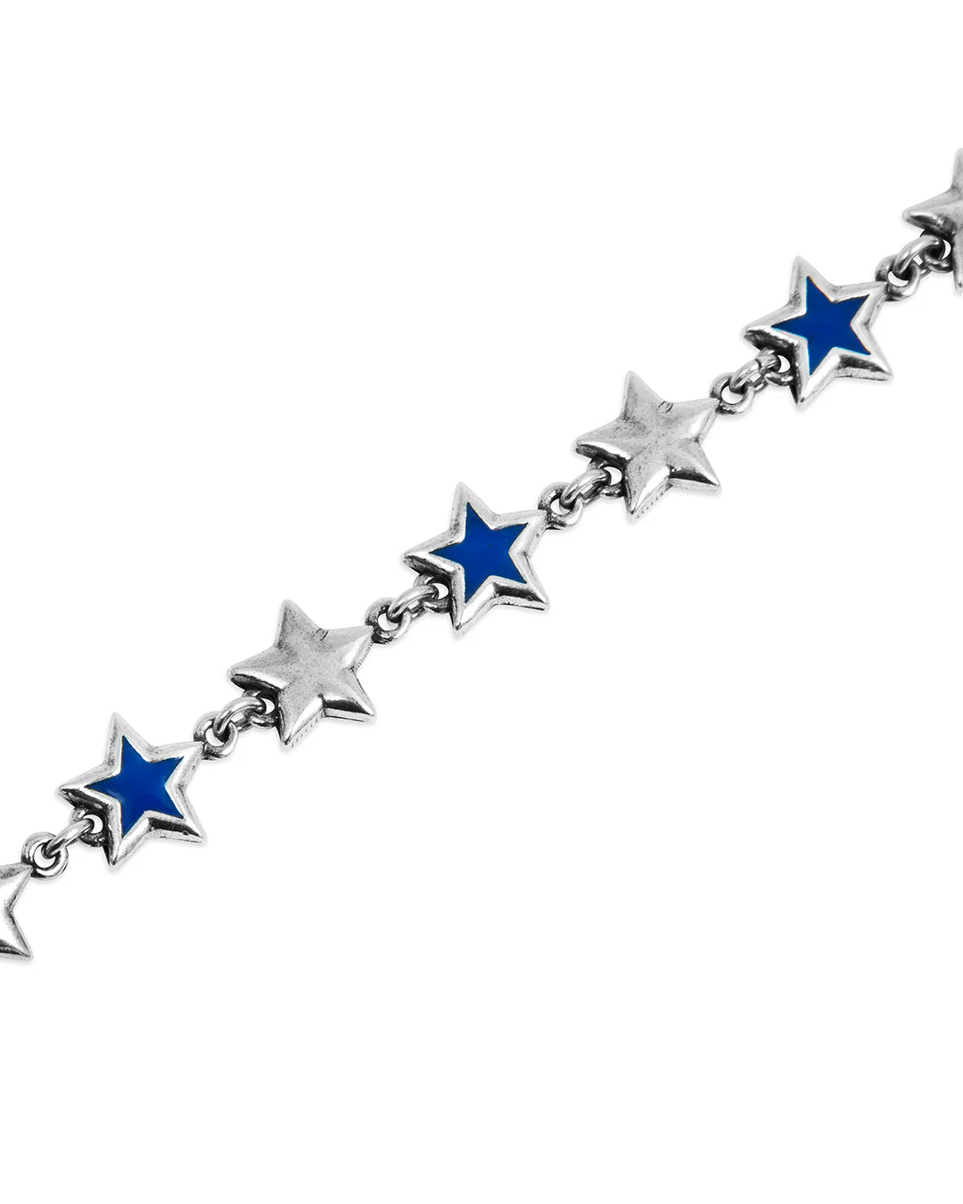 Two Jeys Blue Enameled Stars Bracelet