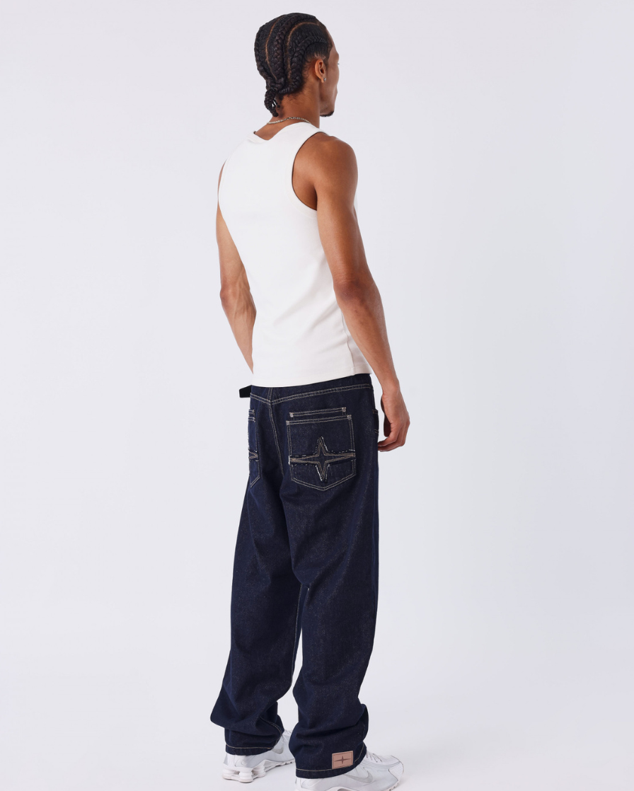 Pxp JEAN BAGGY EN DENIM CRUDO