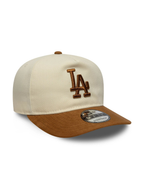 New era Gorra MLB Suede Visor LA Dodgers 9FORTY A-Frame Snapback Beige