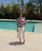 Love Camiseta rayas azules