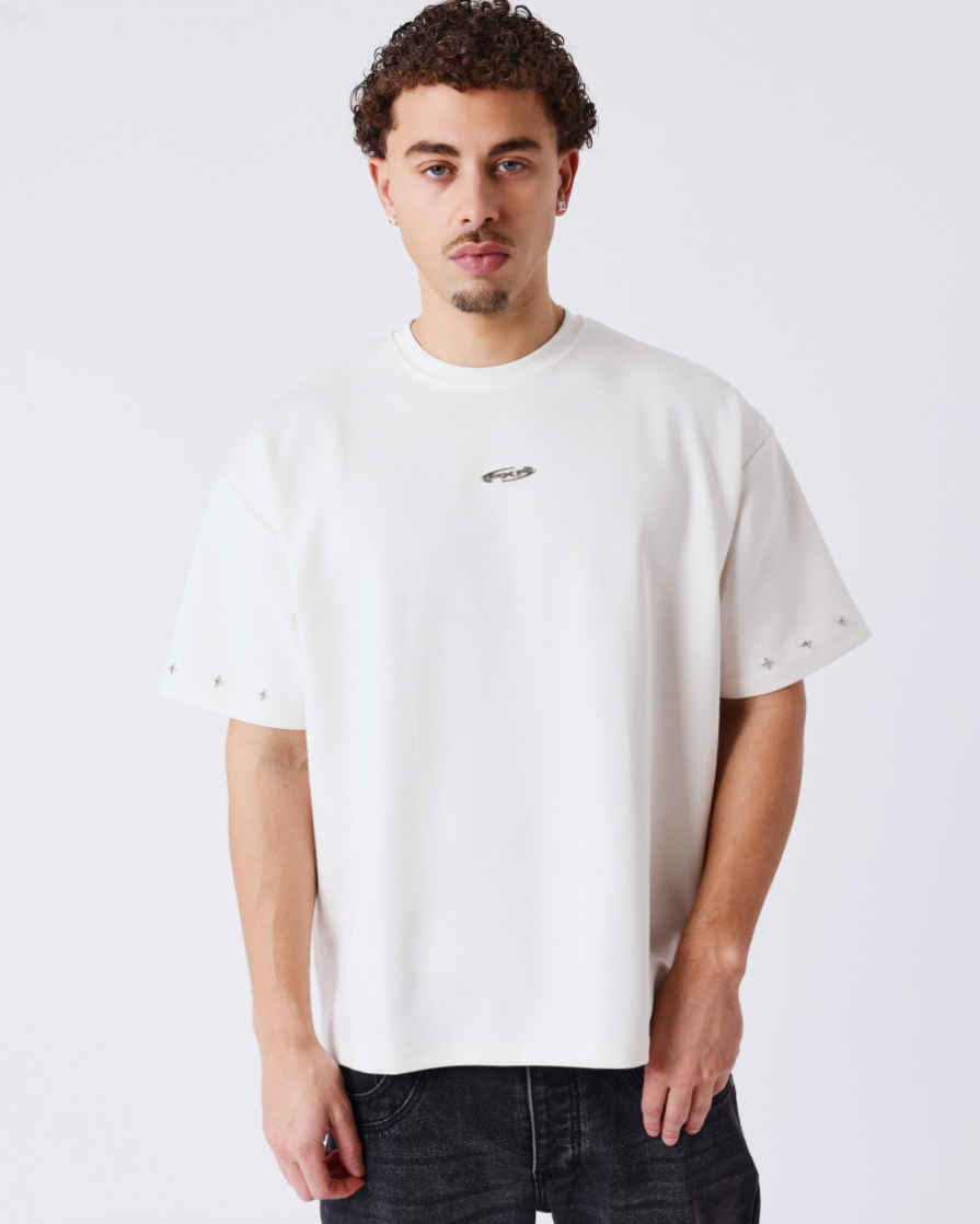 Pxp Camiseta blanca y plata