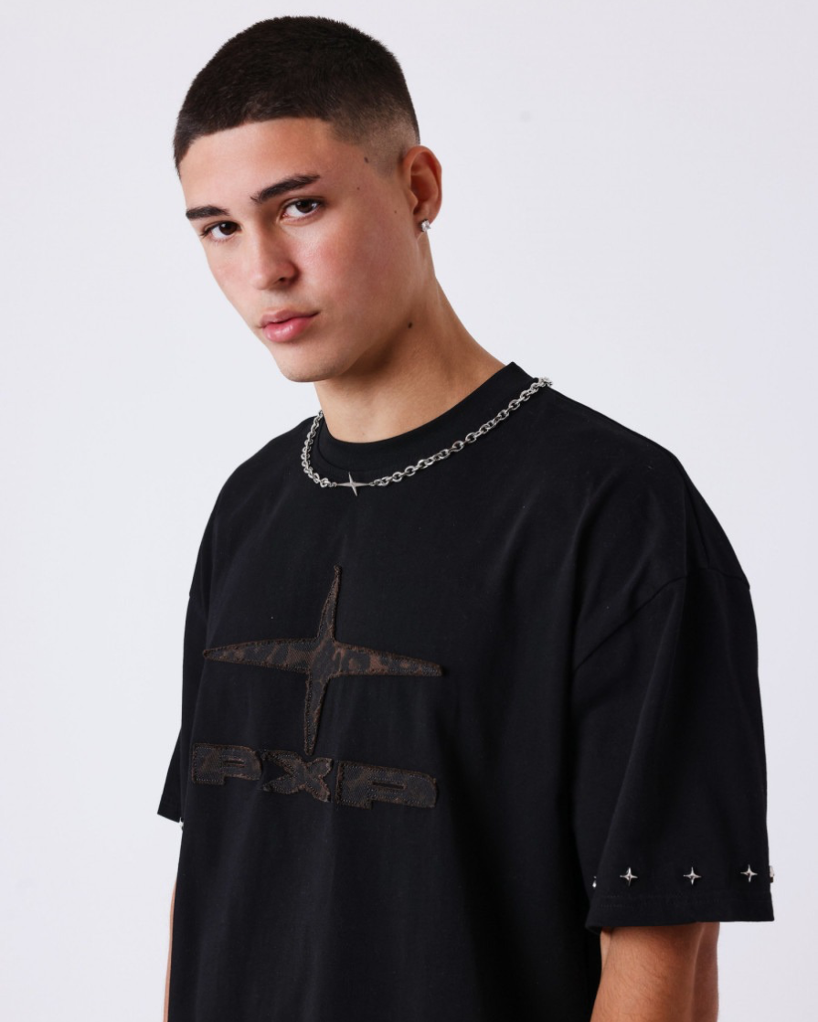 Pxp T shirt Logo PXP à motif léopard