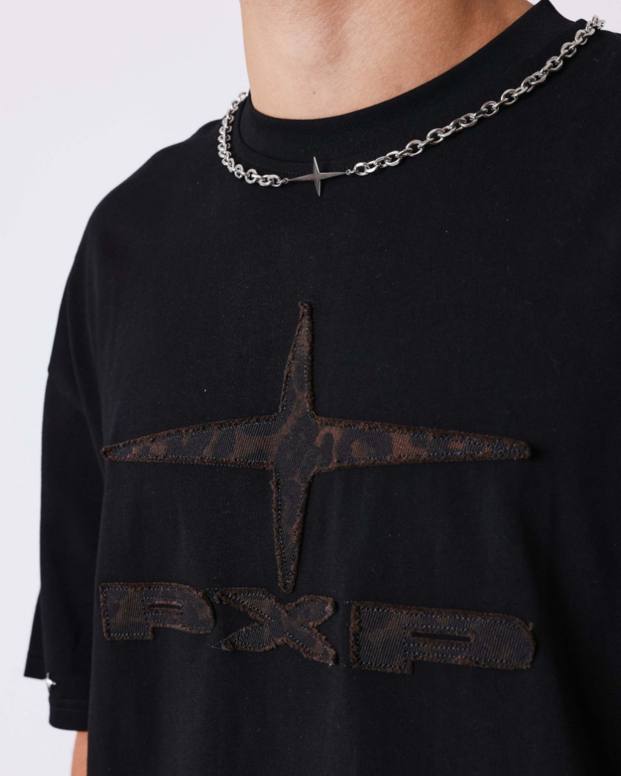 Pxp T shirt Logo PXP à motif léopard