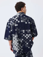 Pxp Camisa vaquera cuadros oscura