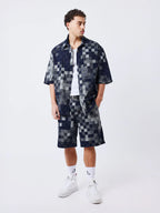 Pxp Camisa vaquera cuadros oscura