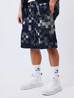 Pxp pantalón cuadros conjunto vaquero oscuro