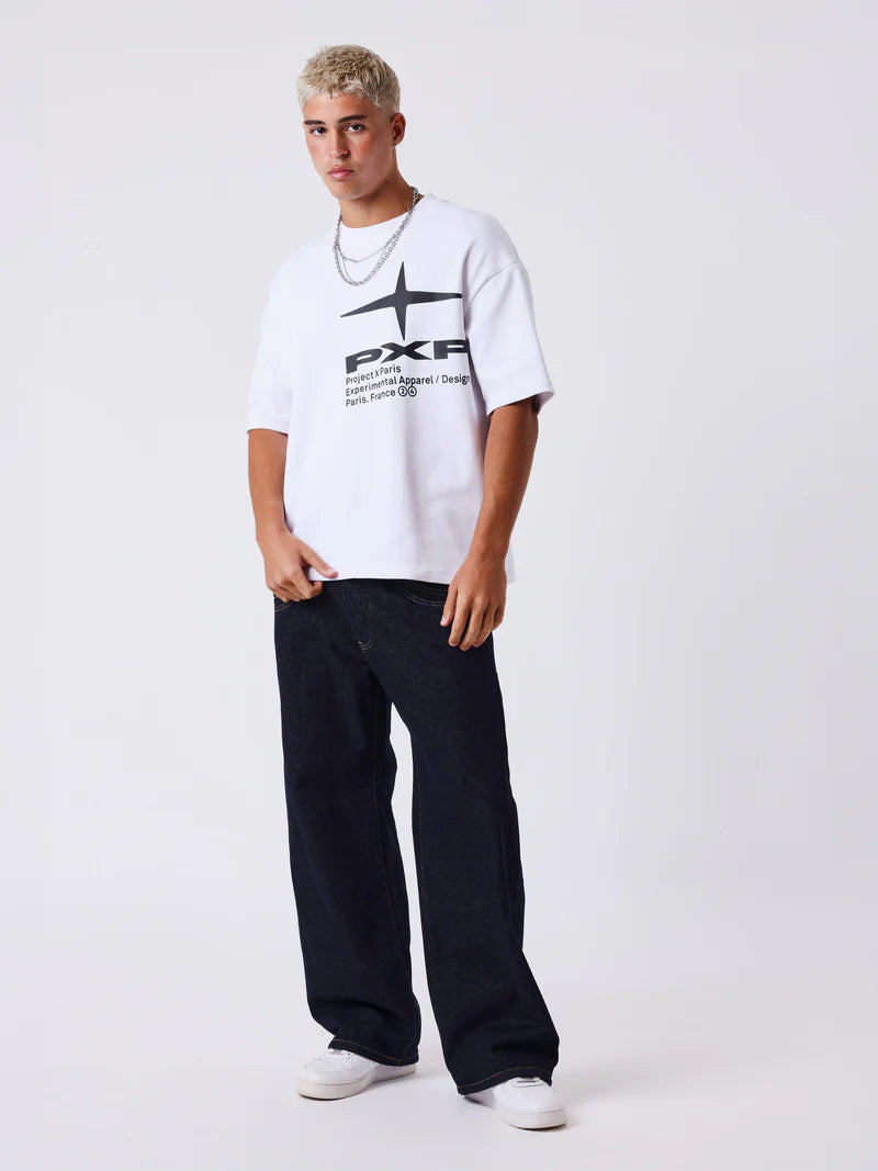 Pxp tee blanca logo grande