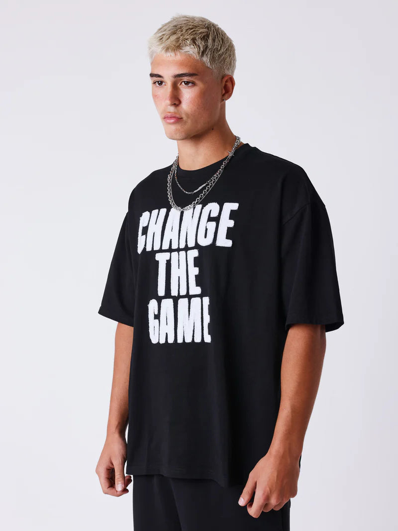 Pxp tee negra change the game bordado