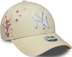 New era beige flores rosas