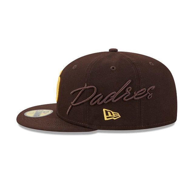 New era San Diego Padres MLB Side Script 59FIFTY Cerrada Café