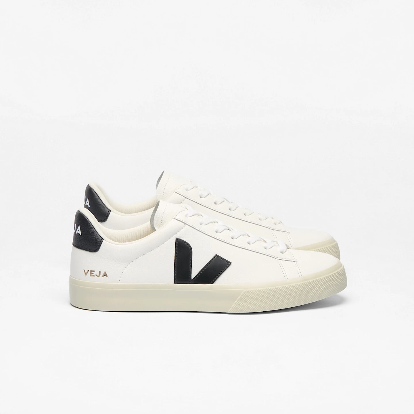 VEJA CAMPO LEATHER WHITE BLACK