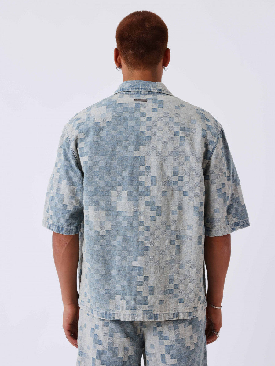Pxp camisa cuadros vaquero claro