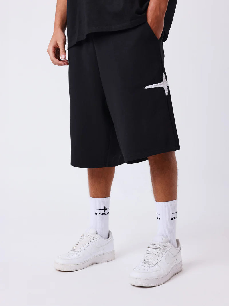 Pxp pantalón chándal negro estrellas