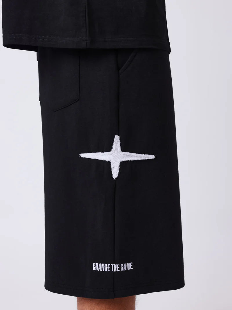 Pxp pantalón chándal negro estrellas