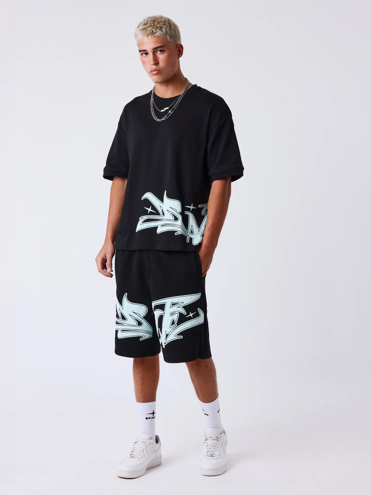 Pxp pantalón negro y menta