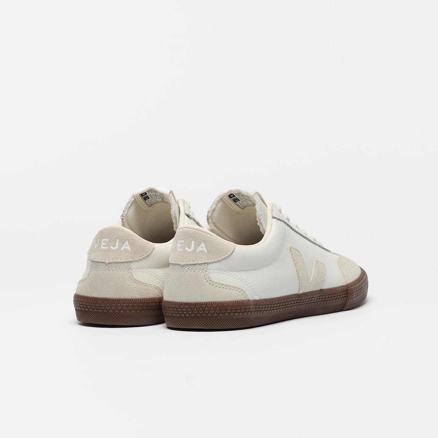 Veja VOLLEY LEATHER WHITE NATURAL BARK