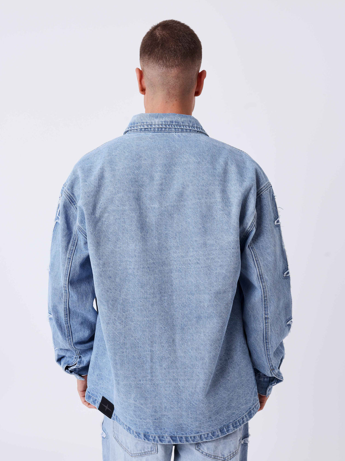 PXP SOBRECAMISA DE DENIM CON PANELES POLARIS