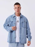 PXP SOBRECAMISA DE DENIM CON PANELES POLARIS