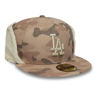 New era Gorra LA Dodgers MLB Cord Downflap 59FIFTY Fitted Beige