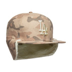 New era Gorra LA Dodgers MLB Cord Downflap 59FIFTY Fitted Beige