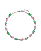 Pink / Green Melted Stars Necklace