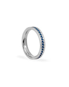 Two Jeys Blue Enameled Starline Ring