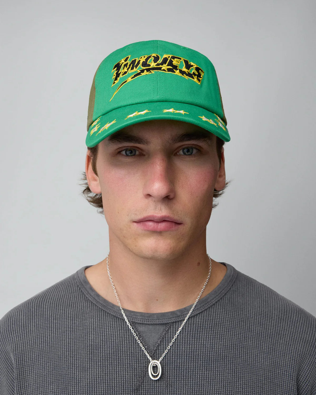 Two Jeys Embroidered Green Dad Cap