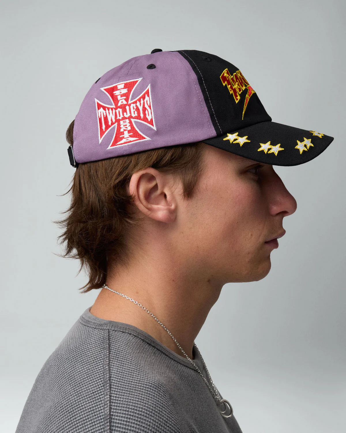 Two Jeys EMBROIDERED PURPLE DAD CAP