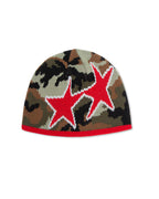 Two Jeys Reversible Icon Camo/red Beanie