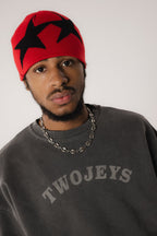 Two Jeys Reversible Icon Camo/red Beanie