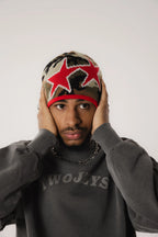 Two Jeys Reversible Icon Camo/red Beanie