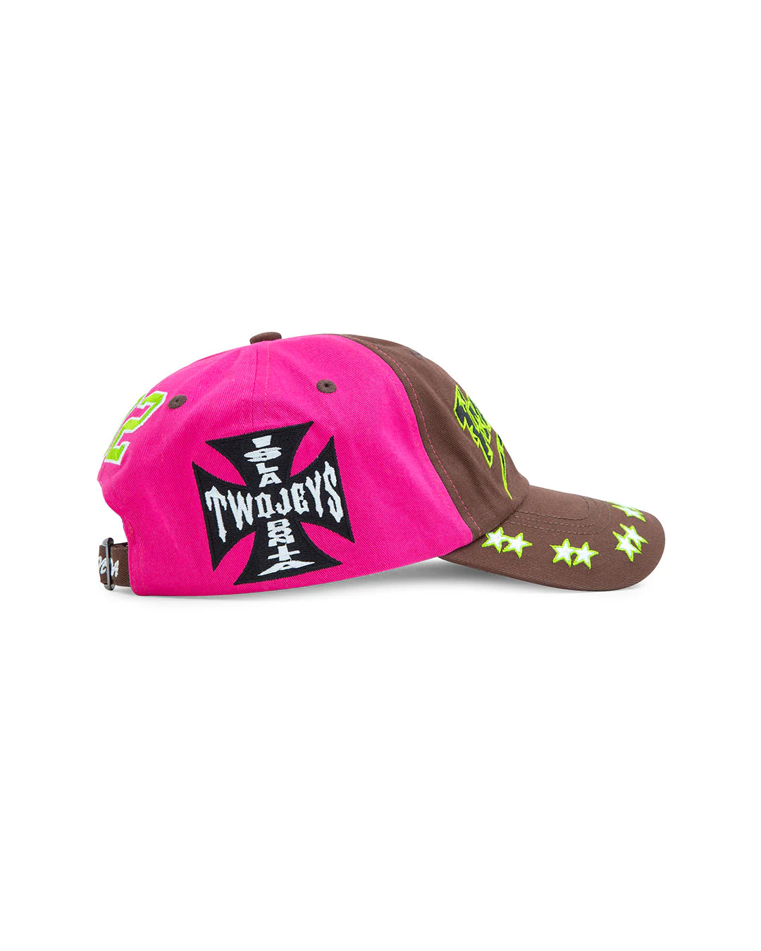 Two Jeys Embroidered Pink Dad Cap
