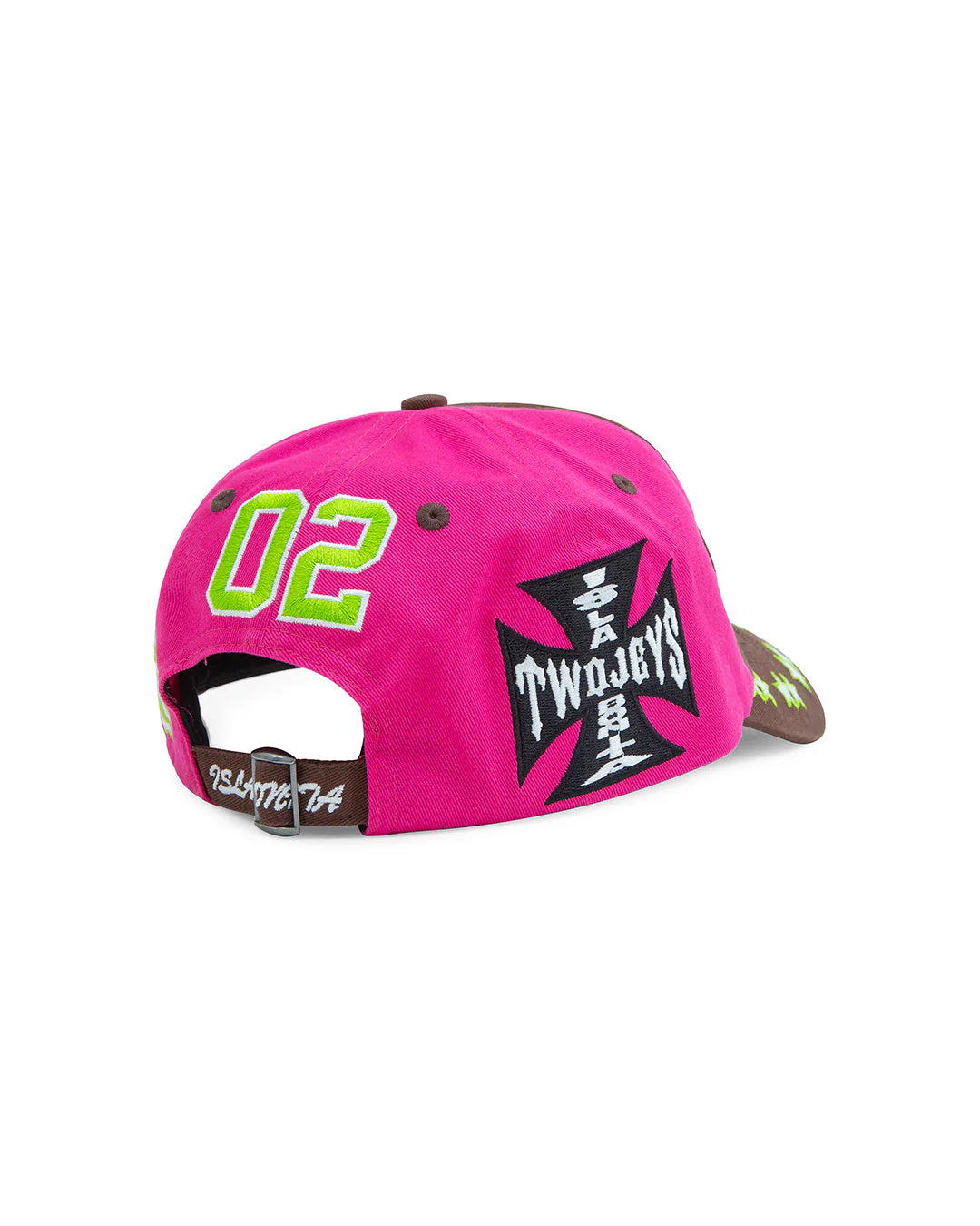 Two Jeys Embroidered Pink Dad Cap