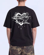 Noemotions Broken Heart Tee Black