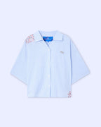 Noemotions FLOWER SHIRT LIGHT BLUE