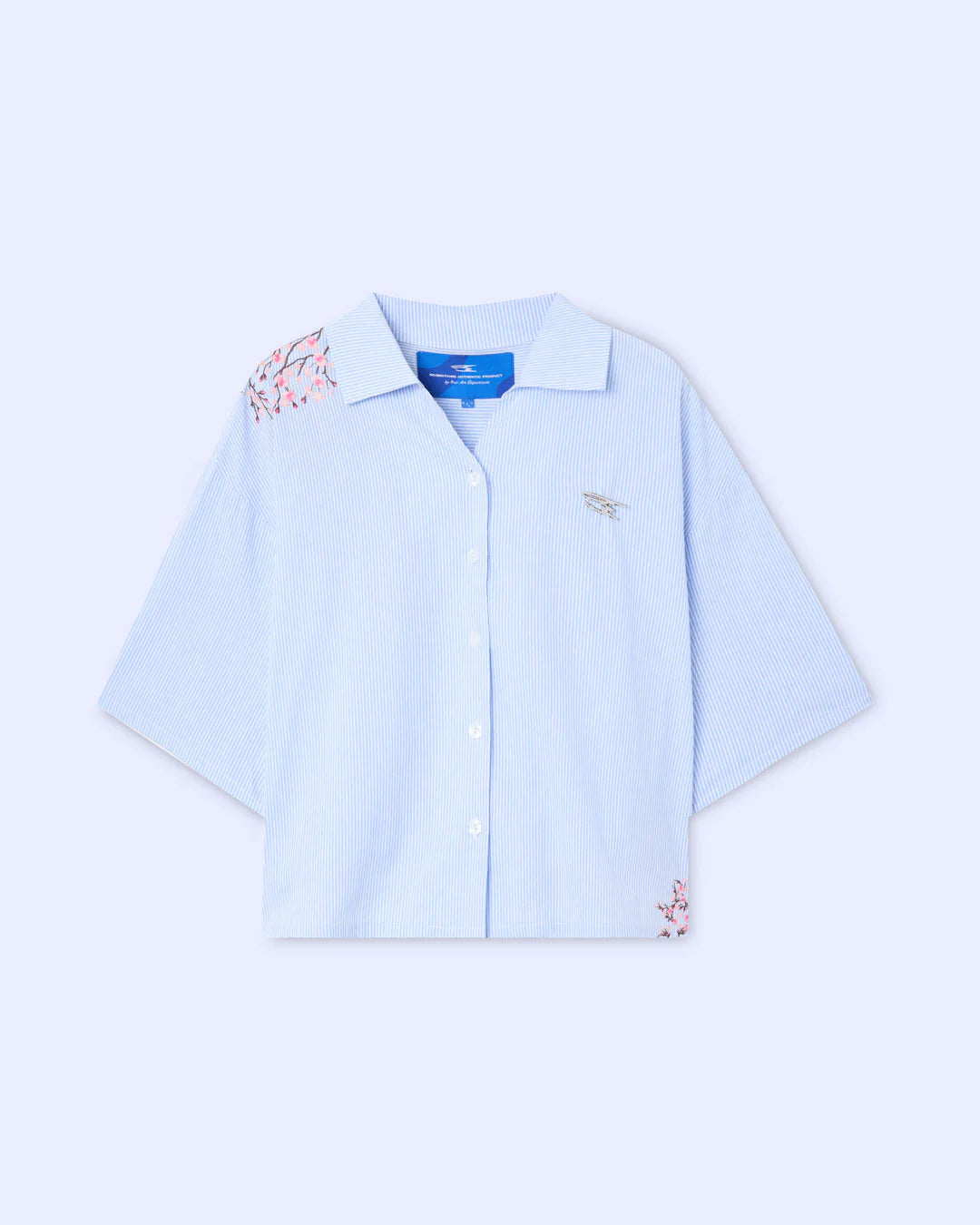 Noemotions FLOWER SHIRT LIGHT BLUE