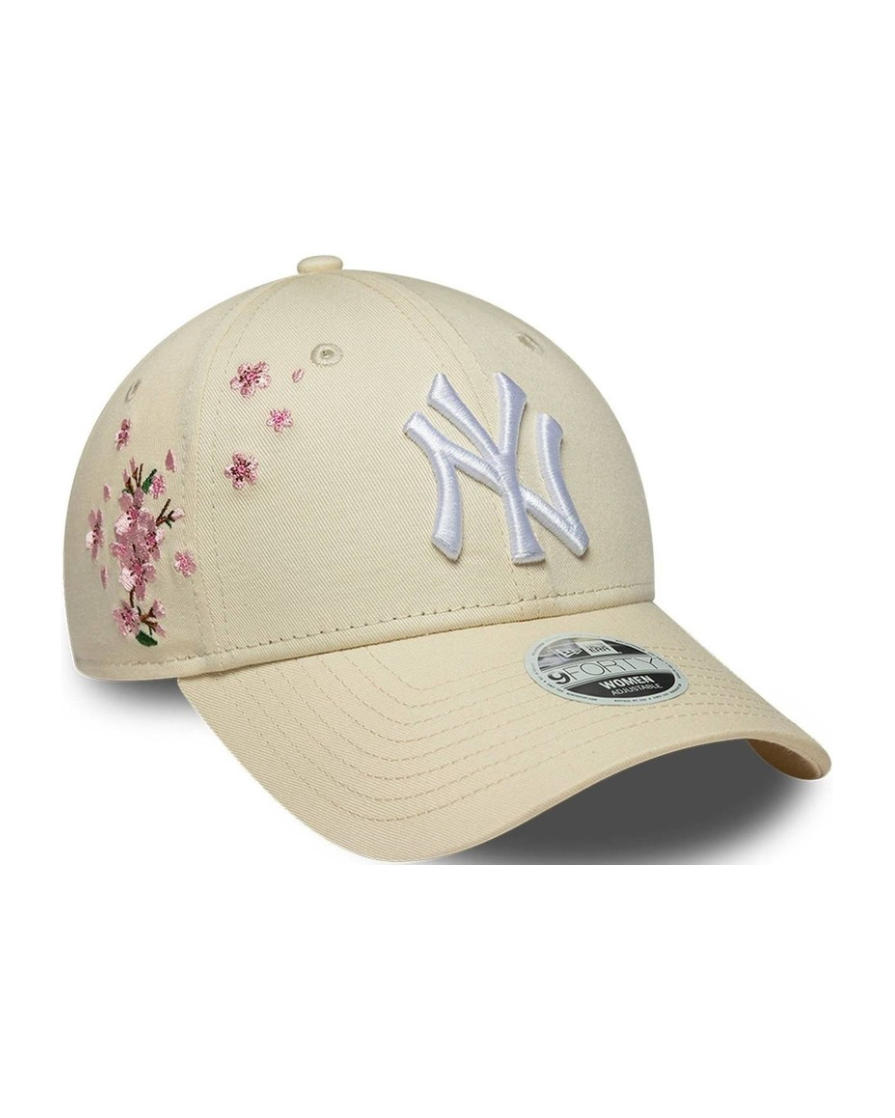 New era beige flores rosas