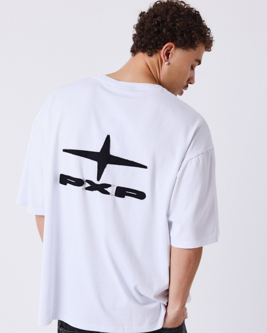 Pxp camiseta blanca bordada