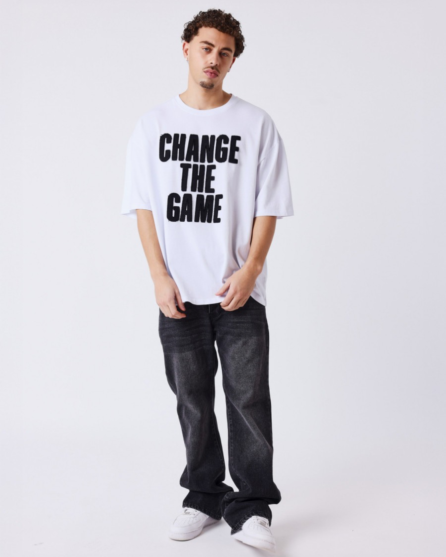 Pxp camiseta blanca bordada