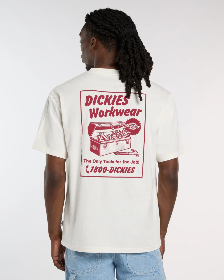 Dickies camiseta blanca y granate