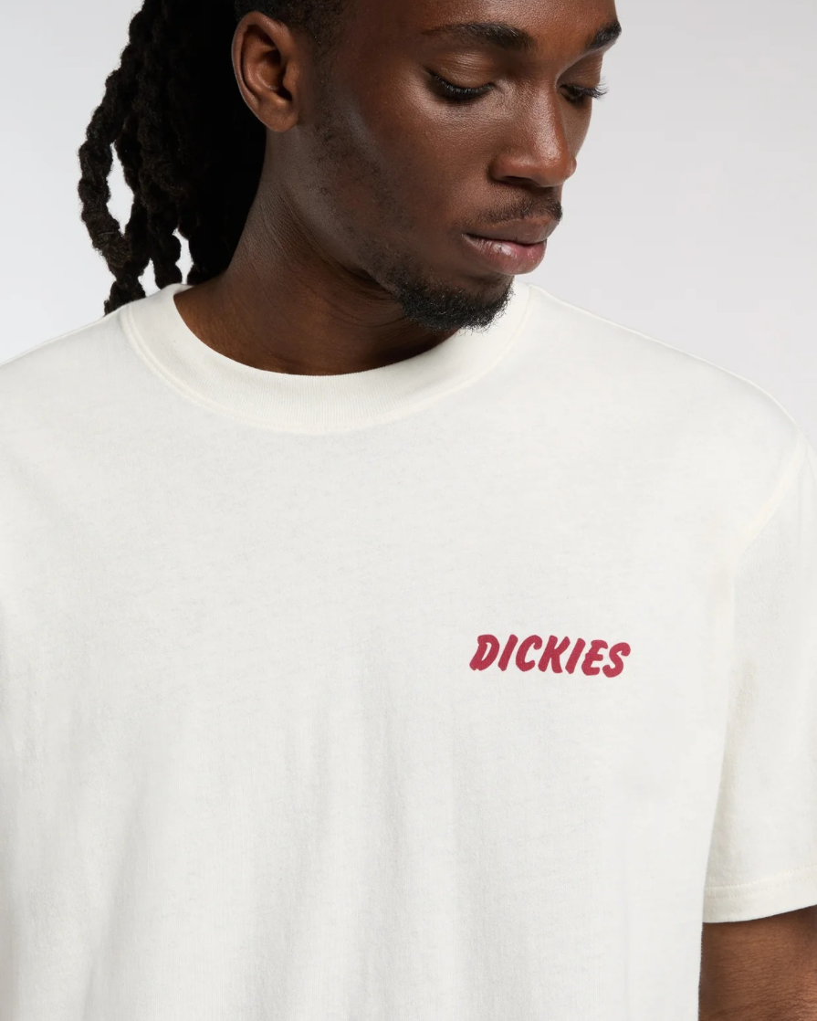 Dickies camiseta blanca y granate