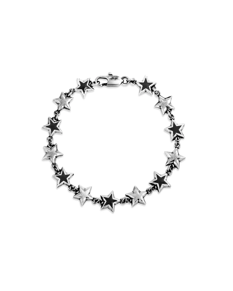 Two jeys PULSERA ENAMELED STARS NEGRA